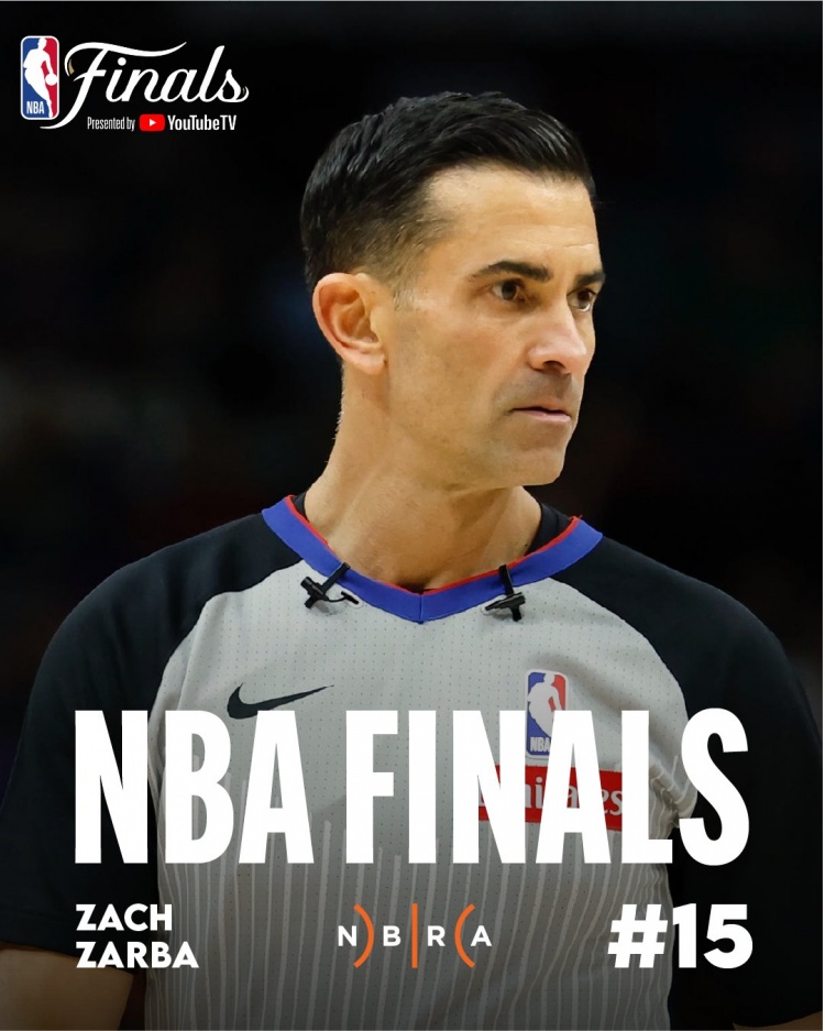 NBA总决赛G6裁判阵容曝光 扎尔巴领衔托尼兄弟辅佐